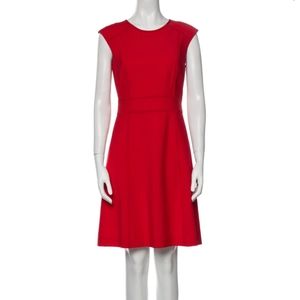 Tory Burch Women's Red Sleeveless Lined Wool Dress